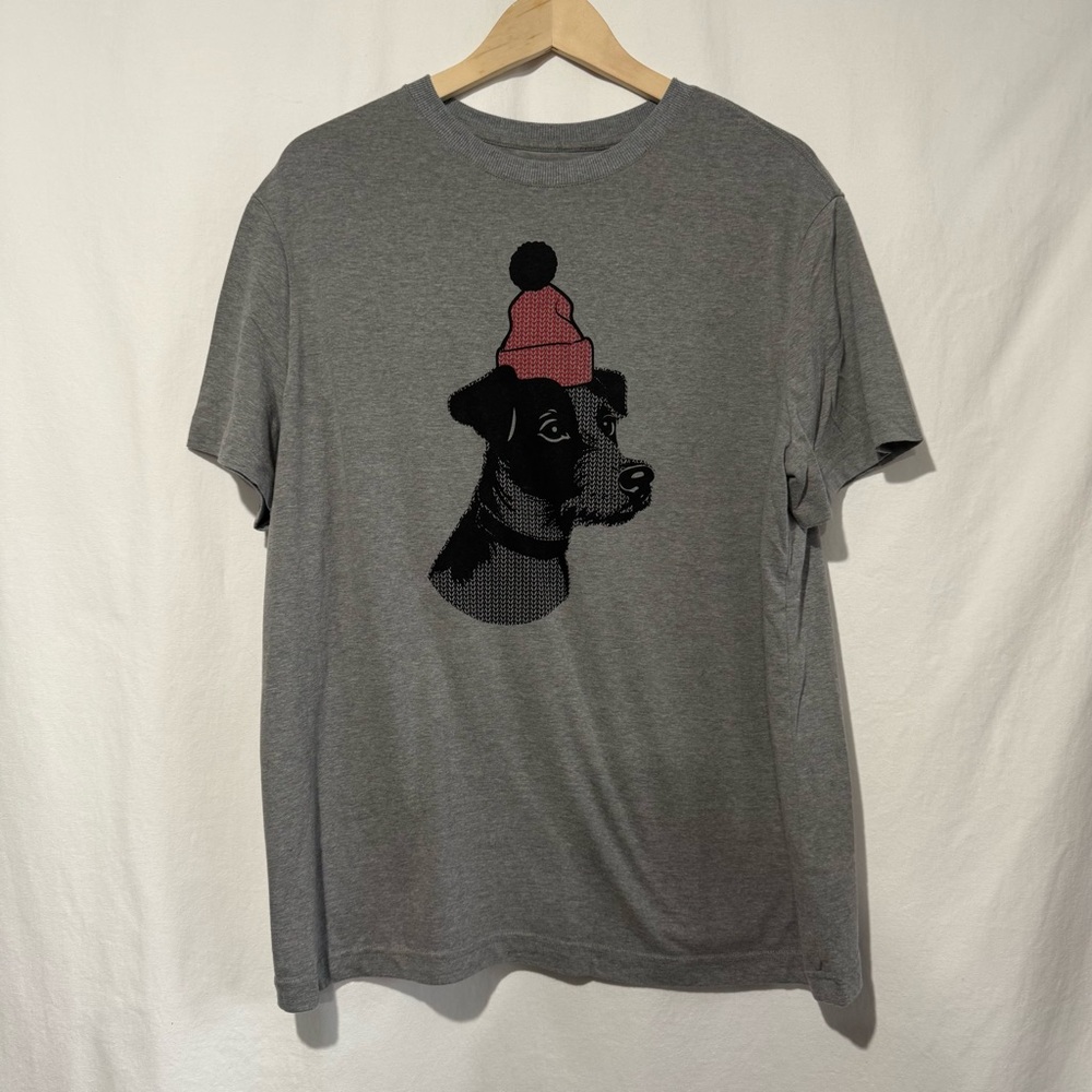 Goodfellow & Co Charcoal Dog‎ Tee with Red Hat
